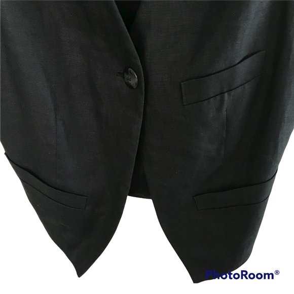 Dana Brooke Black Linen Vest - Picture 6 of 9